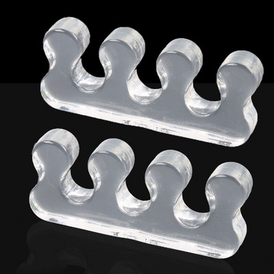 Separator de degete 2 buc. Separator de degete din silicon moale Distanțierea degetelor de la picioare Distanțierea degetelor de la picior Corectare degetelor pentru manichiură Pedichiură Unelte pentru unghii