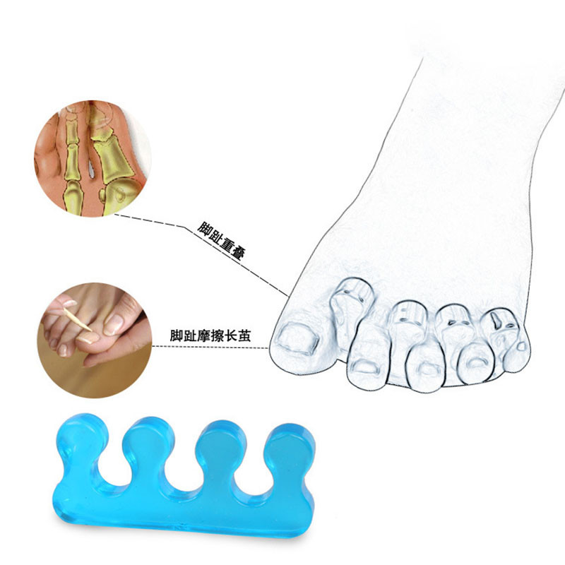 Separator de degete 2 buc. Separator de degete din silicon moale Distanțierea degetelor de la picioare Distanțierea degetelor de la picior Corectare degetelor pentru manichiură Pedichiură Unelte pentru unghii