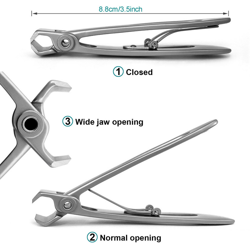 SGNEKOO plokščių kraštų nagų kirpimo mašinėlės kietiems, storiems nagams, ypač plačiu žandikauliu, atsidarančios didelės tiesios nagų kirpimo priemonės, skirtos nagams kirpti