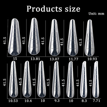 120Pc Box Dual Forms Build Nail Poly Extend Gel Tools Russian Almond Upper Form Mold Накрайници за нокти Пълно покритие Маникюр за многократна употреба