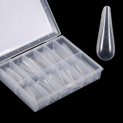 120 db-os doboz Dual Forms Build Nail Poly Extend Gel Tools Orosz Mandula Felső Forma Penész Köröm Tippek Teljes fedő Újrahasználható köröm manikűr