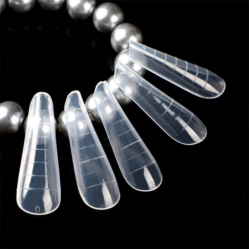 120 db-os doboz Dual Forms Build Nail Poly Extend Gel Tools Orosz Mandula Felső Forma Penész Köröm Tippek Teljes fedő Újrahasználható köröm manikűr