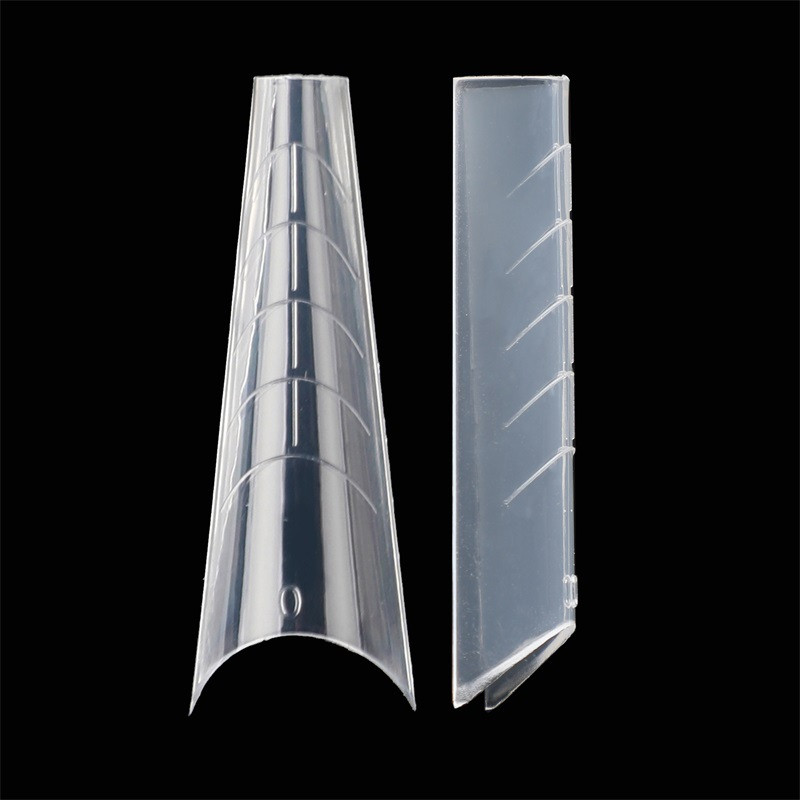 120 db-os doboz Dual Forms Build Nail Poly Extend Gel Tools Orosz Mandula Felső Forma Penész Köröm Tippek Teljes fedő Újrahasználható köröm manikűr