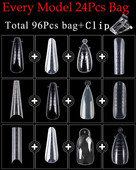 Sistem de unghii cu forme duble clare Extensie rapidă Poly Gel pentru unghii Sfaturi false Forme mixte acrilice Forme superioare Forme