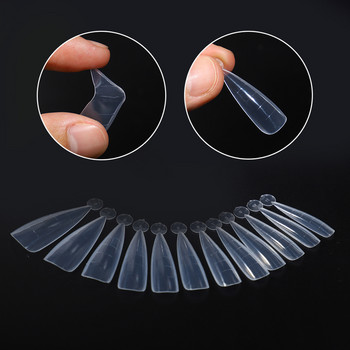 Прозрачни двойни форми Система за нокти Бързо удължаване Полигел за нокти Фалшиви връхчета Акрилни смесени форми Горни форми Форми