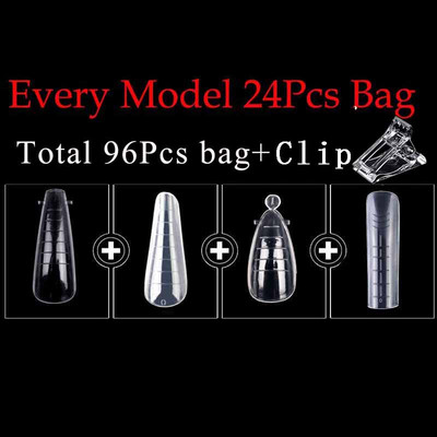 Sistem de unghii cu forme duble clare Extensie rapidă Poly Gel pentru unghii Sfaturi false Forme mixte acrilice Forme superioare Forme