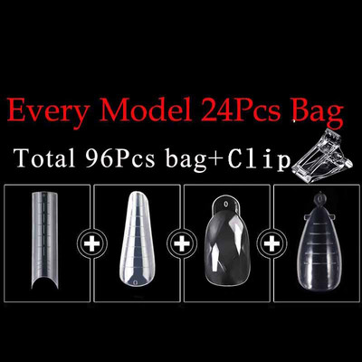 Sistem de unghii cu forme duble clare Extensie rapidă Poly Gel pentru unghii Sfaturi false Forme mixte acrilice Forme superioare Forme