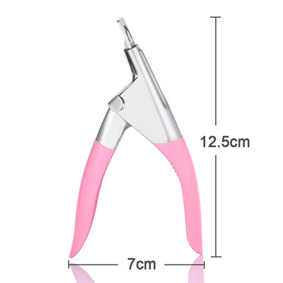 Profesionálne klieštiky na nechty, špeciálny typ U, falošné tipy, rezačky okrajov, manikúra, farebné nástroje na zdobenie nechtov z nehrdzavejúcej ocele