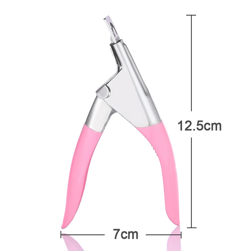 Profesionálne klieštiky na nechty, špeciálny typ U, falošné tipy, rezačky okrajov, manikúra, farebné nástroje na zdobenie nechtov z nehrdzavejúcej ocele