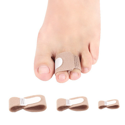 10Pcs Hammer Toe Finger Straightener Nylon Foot Care Bandages Separator Stretcher Adjuster Thumb Valgus Orthopedics Protector