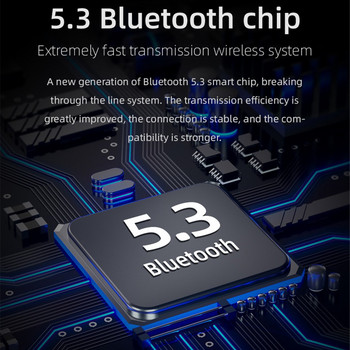 Безжични спортни слушалки за бягане Bluetooth 5.3 слушалки HiFi стерео бас отворено ухо TWS слушалки шумопотискащи слушалки за игри