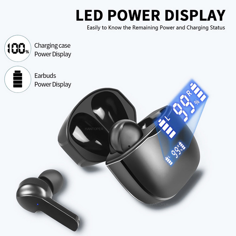 True Stereo Super Bass bežične slušalice 5.2 TWS Bluetooth slušalice In-Ear Earbuds Binauralne slušalice za pozive za iPhone Xiaomi