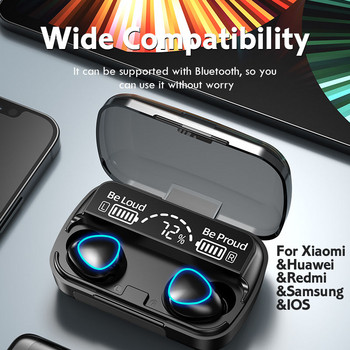 TWS ασύρματα ακουστικά M10 Ακουστικά Bluetooth με κάδο φόρτισης Ακουστικά αφής ελέγχου με μικρόφωνο Clear Call Headset Ήχοι HiFi