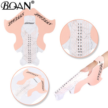 BQAN Pink French Nail Form Συμβουλές Marbling Nail Extension Art Tools 24 Designs Acrylic Curve False Nails Art Φόρμες οδηγών DIY