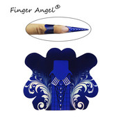 Finger Angel 50/100/500db körömforma matricák színes kék pillangó alakú körömhosszabbítási tippek útmutató az UV manikűr eszközhöz#FJH09