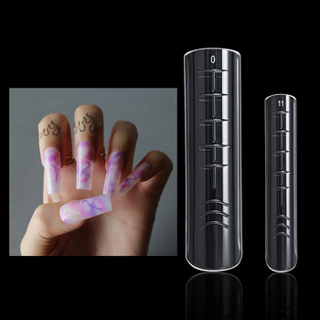 120Pcs Двойни форми Finger Top Forms за фалшиви накрайници за ноктопластика Горна форма за Poly Nail Gel Extension Форми за формиране на нокти
