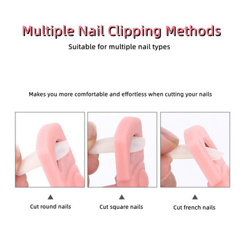 Aokitec Professional Nail Art Clipper Steel Nail Cutter Направи си сам френски фалшиви нокти U-образни плоски ножици за уста Инструменти за маникюр