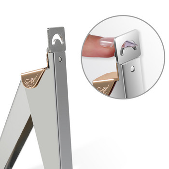 Aokitec Professional Nail Art Clipper Steel Nail Cutter Направи си сам френски фалшиви нокти U-образни плоски ножици за уста Инструменти за маникюр