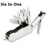 6 in 1 Kūrybingas daugiafunkcinis raktų pakabukas Nagų kirpimo mašinėlė Kelionė, nešiojama sulankstoma nagų kirpimo mašinėlė ausų kaušelis nagų kirpimo mašinėlės rinkinys Geriausia dovana