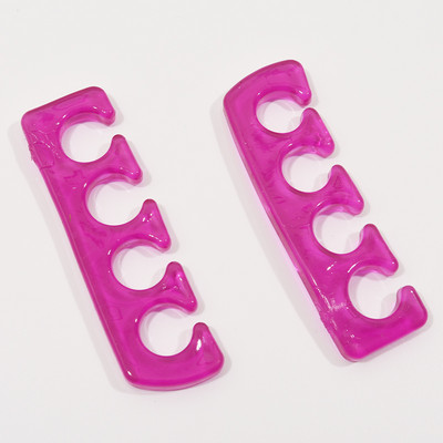 2db (1 pár) Puha szilikon lábujjleválasztó Soft-Silicon 5 színű Rugalmas lábujj távtartó körömlakk pedikűr eszközökhöz