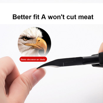 Eagle Mouth Нокторезачка за врастнали нокти Тежкотоварни прецизни ножици за кутикула за пръсти Инструменти за корекция на педикюр Маникюр