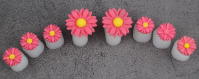 Candy Color 8db Daisy szilikon lábujj elválasztó lábujj elválasztó forma manikűr pedikűr ápoló körömdíszítő szerszámtartó tartozék