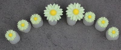Candy Color 8db Daisy szilikon lábujj elválasztó lábujj elválasztó forma manikűr pedikűr ápoló körömdíszítő szerszámtartó tartozék