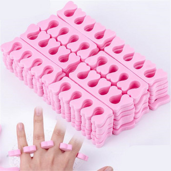 50 τμχ/Συσκευασία Σφουγγάρι Nail Art Toe Separator Foot Fingers Separators Soft Gel UV Polish Nail Salon Supplies Εργαλείο μανικιούρ πεντικιούρ 2