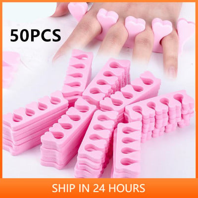 50db/csomag Szivacs Nail Art lábujj elválasztó láb ujjak elválasztók puha gél UV lakk körömszalon kellékek pedikűr manikűr eszköz 2