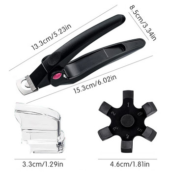 Акрилна ножица за нокти Регулируема ножица за капсули за изкуствени нокти Специален тип U Word Fake Tip Trimmer Edge Clipper Инструменти за маникюр