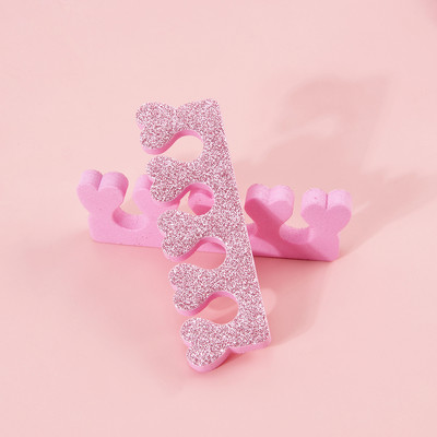 8db/csomag védő lábujjak elválasztó Nail Art szivacs ujjleválasztó csillámporral Professzionális pedikűr eszközök Manikűr