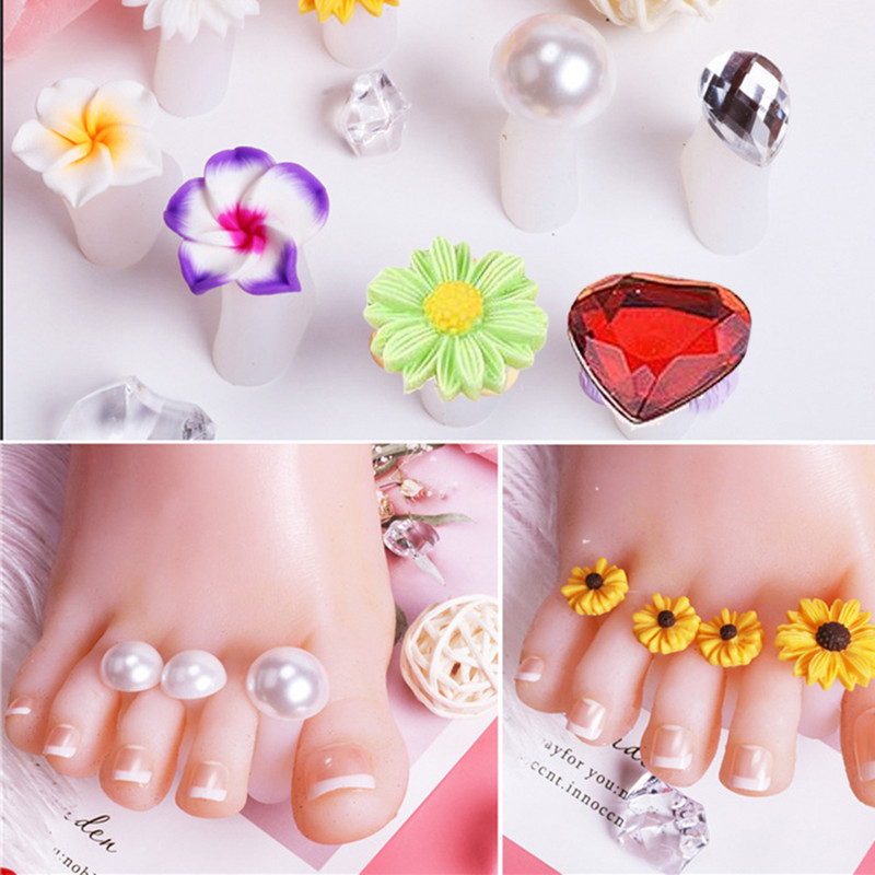 8 kom/lot Cvijet Kap Vodena Perla Separatori za prste Silikonska pregrada za prste Manikura Pedikura Stopala Odstojnici Pedikura DIY alati za nail art