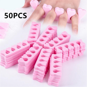 50 τμχ/Συσκευασία Σφουγγάρι Nail Art Toe Separator Foot Fingers Separators Soft Gel UV Polish Nail Salon Supplies Εργαλείο μανικιούρ πεντικιούρ 3