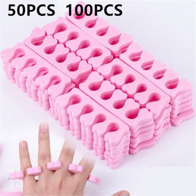 50 τμχ/Συσκευασία Σφουγγάρι Nail Art Toe Separator Foot Fingers Separators Soft Gel UV Polish Nail Salon Supplies Εργαλείο μανικιούρ πεντικιούρ 3