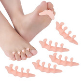 10 darab = 5 pár szilikon gél Hallux Valgus Hammer átfedő lábujjleválasztók kiegyenesítő ortézis korrekciós lábfájdalomcsillapító
