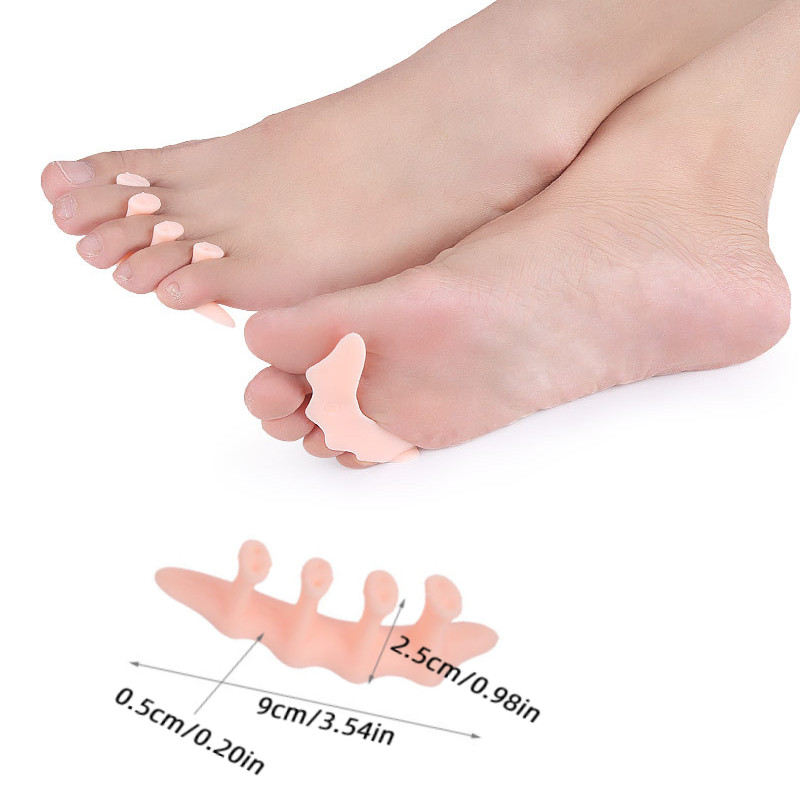10 darab = 5 pár szilikon gél Hallux Valgus Hammer átfedő lábujjleválasztók kiegyenesítő ortézis korrekciós lábfájdalomcsillapító