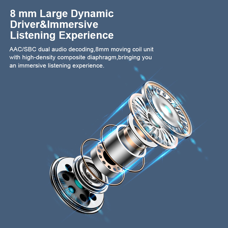 RUSAM BL31 Bluetooth slušalice TWS bežične slušalice Smart Touch Control Game Earbuds Active Noise Cancellation Sportske slušalice