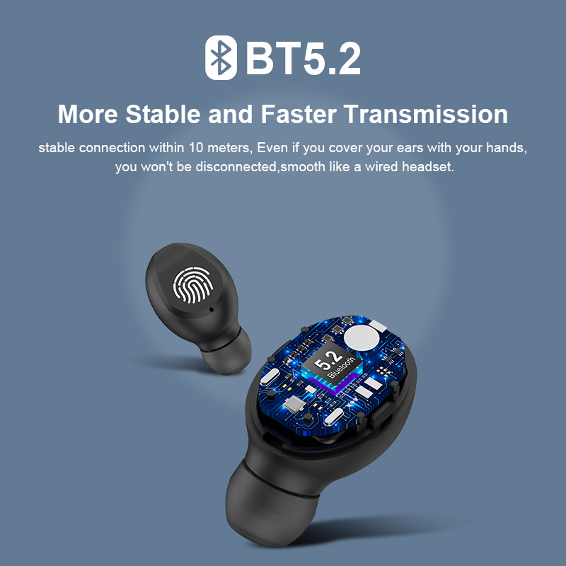 RUSAM BL31 Bluetooth slušalice TWS bežične slušalice Smart Touch Control Game Earbuds Active Noise Cancellation Sportske slušalice