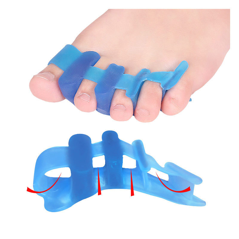2 buc = 1 pereche Hallux Valgus Corector degete Oasele Gel suprapus Separatoare de degete din silicon Protector pentru picioare Separator de degete Manichiura