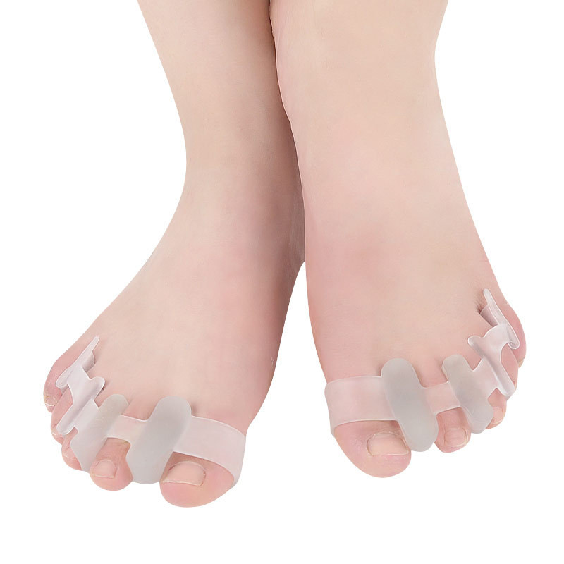 2 buc = 1 pereche Hallux Valgus Corector degete Oasele Gel suprapus Separatoare de degete din silicon Protector pentru picioare Separator de degete Manichiura