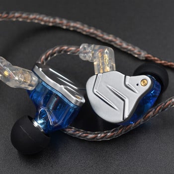 KZ ZSN Pro In Earphones 1BA+1DD Hybrid Technology Hifi Bass Earbuds Monitor Μεταλλικά Ακουστικά Ακουστικά Αθλητικά Ακουστικά Ακύρωσης Θορύβου