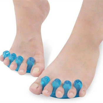 Разделители за пръстите на краката 2 бр. Гъвкави меки силиконови дистанционери за пръстите на пръстите на краката за лак за нокти Инструменти за педикюр Третчери, разпръсквачи, полски предпазители