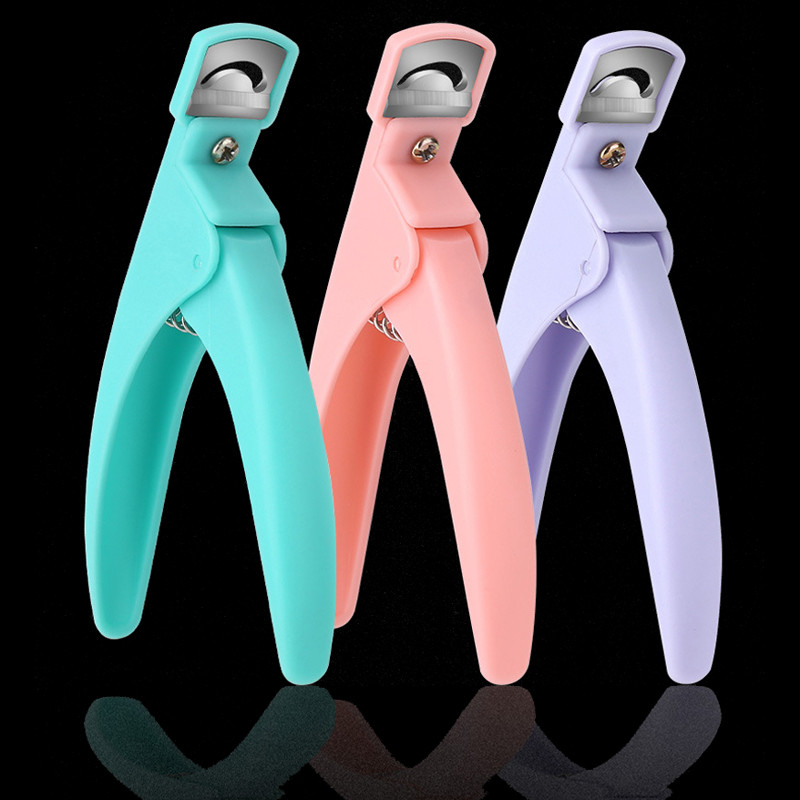 Profesionalni kliper za nokte Specijalni tip U riječ False Tips Rezači rubova Manikura Šareni plastični alati za ukrašavanje noktiju