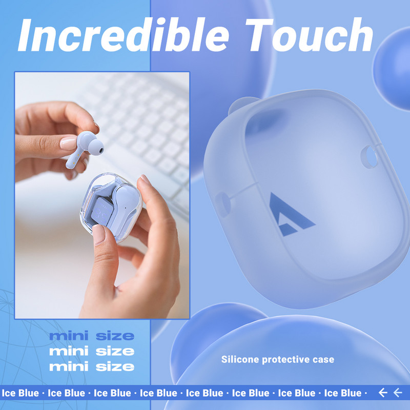 ACEFAST T6 TWS slušalice, bežične Bluetooth 5.0 slušalice, slušalice za sportske igre, slušalice za smanjenje buke, slušalice s mikrofonom + gratis poklopac