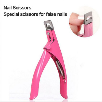 Professzionális Nail Art Clipper Special Type U Hamis vágó Manikűr Köröm Olló Műköröm Fényterápia Köröm Art eszközök