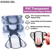 KODIES GEL 20/100 DB PVC körömformák dupla formájú hegyek akril poli UV gél hosszabbító körömmatrica francia manikűr formatartó