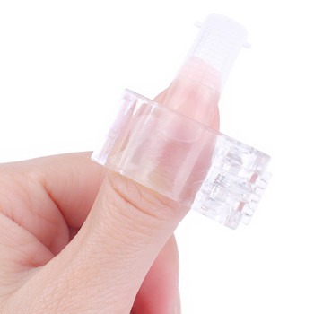 Пластмасови щипки за нокти за акрилни накрайници за удължаване Фалшив кристал за нокти Цветна щипка за нокти UV гел за маникюр Аксесоари за нокти