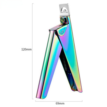 Неръждаема стомана UV гел фалшиви върхове за нокти Тример Машинка за подстригване Edge Cutter Nail Art Manicure U Word Rainbow Gold Silver Инструменти