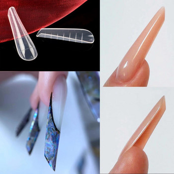Съвети за бързо изграждане на мухъл за нокти Форма за удължаване за Poly Nail Gel Molds Nail Art Двойни форми