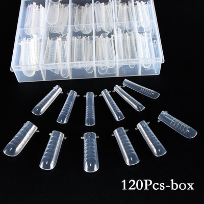 120/60 kom Savjeti za nokte Kalup za brzu ugradnju dvostrukog oblika za umjetne nokte Prozirni alati za višekratnu upotrebu za manikuru za produžavanje Gel Nail Art